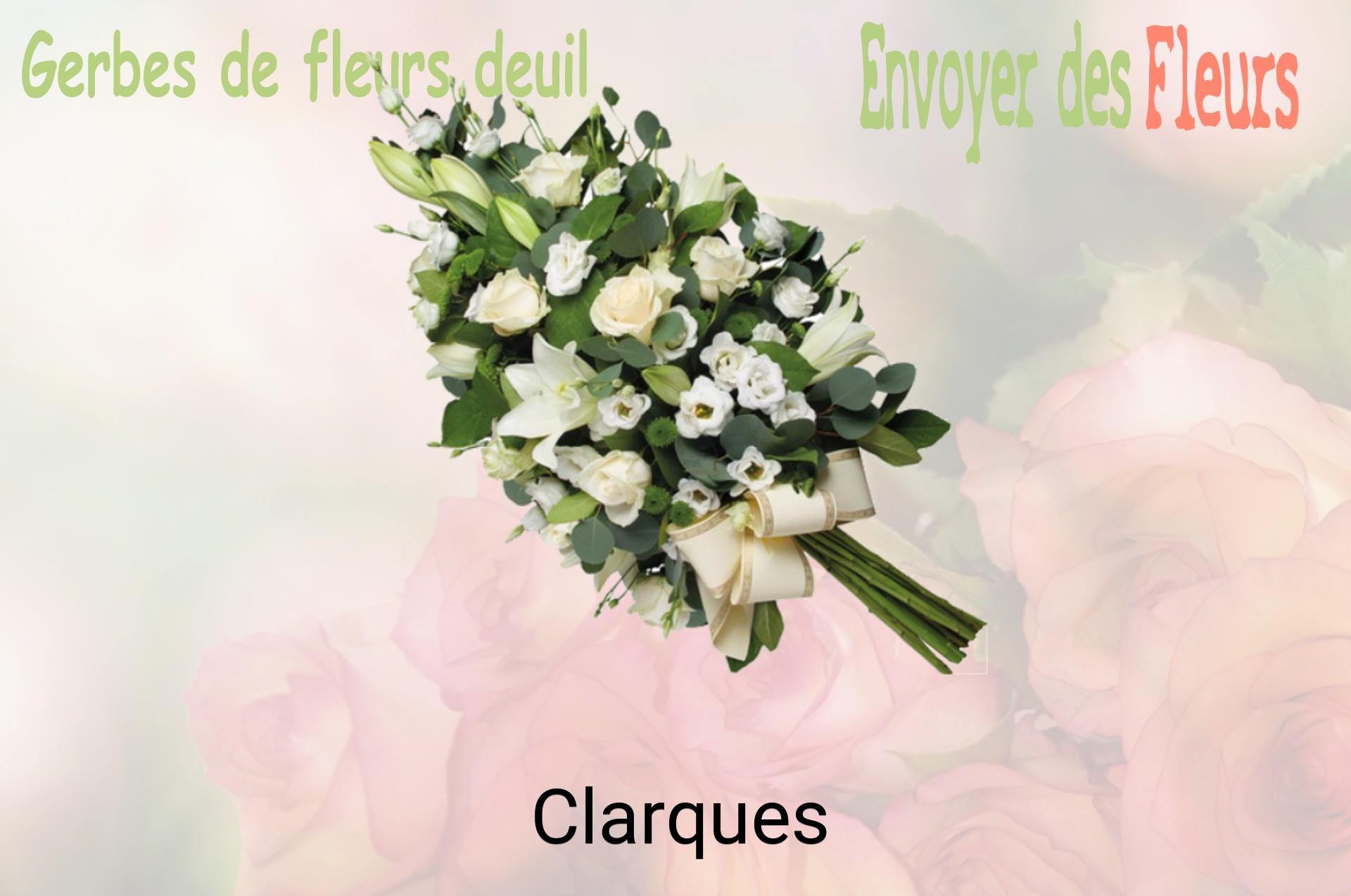Gerbe de fleurs de deuil livrée à Clarques